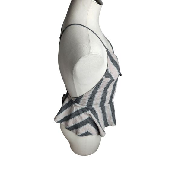 Volcom Womens Size Medium Coco Shorts Strappy Cami Set Striped Blue White - Picture 11 of 16